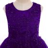 Flower Tulle Junior Bridesmaid Dress Princess Pageant Wedding Formal Festival Carnival Floor Long Dance Evening Prom Sundress Maxi Ball Gown for Photo Shoot Mauve 7-8 Years view 2