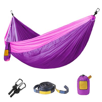 Hommock 280180Cm Portable Camping Parachute Hammock Survival Garden Outdoor Furniture Leisure Sleeping Travel Double Hanging Bed