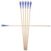 ZSHJGJR 31.5 Inch Archery Turkey Feather Fletching Wooden Arrows Traditional Hunting Arrows with Broadheads for Recurve Longbow Shooting Target Practice (type1 Blue, 12pcs) view 2