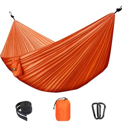 Nylon Single & Double Hammock Adult Camping Outdoor Backpacking Travel Survival Garden Swing Hunting Sleeping Bed Portable Hammock