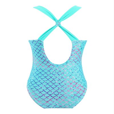 YEAHDOR Little Girls One Piece Bathing Suits Cute Cartoon Horse Printed X Back Swimwear for Surfing Diving Flash Fish Scale Gre 8