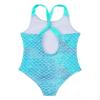 YEAHDOR Little Girls One Piece Bathing Suits Cute Cartoon Horse Printed X Back Swimwear for Surfing Diving Flash Fish Scale Gre 8 view 3