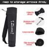 Elong Adjustable Archery Back Arrow Quiver Holder - Upgraded Quiver Arrows for Compound Recurve Bow and Hunting Target Practicing Youth and Adults view 3
