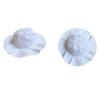 Jueshanzj Baby Girl Sun Hat Cotton UPF 50+ Cute Summer Beach Hat White 1-4 Years view 4