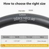1-PC 20" Bike Tube 20x2.10/2.40(52/62-406) AV32mm Schrader Valve Compatible with 20x2.1 20x2.125 20x2.2 20x2.25 20x2.3 20x2.35 20x2.4 Bike Tire Tube view 2