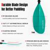 WONITAGO Kayak Paddles with Alloy Shaft and PP Blade, Floating Kayaking Oars, Adjustable 230-250 cm/90-98 Inches, Teal view 3