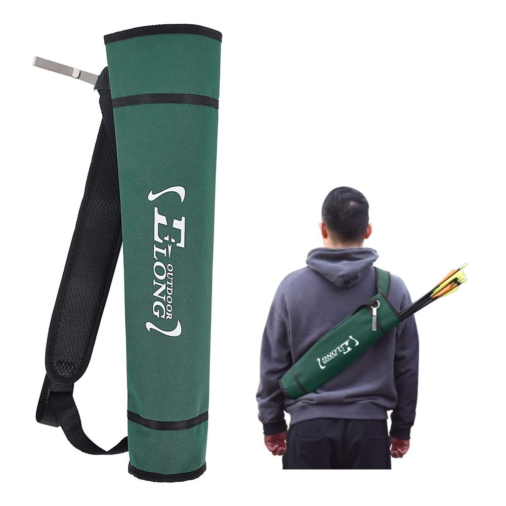 Elong Adjustable Archery Back Arrow Quiver Holder - Upgraded Quiver Arrows for Compound Recurve Bow and Hunting Target Practicing Youth and Adults