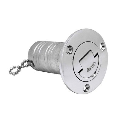 Ayunwei 1-1/2 Deck Fuel Fill/Filler for Boat with Keyless Cap Marine Polished 316 Stainless Steel Filler Cap for Yacht Trucks Tractors