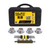 30KG Cast Iron Adjustable Dumbbell Set, Yellow Free Weights Dumbbells Set with Connecting Rod for Home, Gym, Office Exercise Training view 1