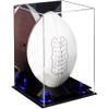 Football Display Case, Durable Clear Display Case with Mirror & Black Base, Case for Full Size Footballs, Sports Memorabilia, Collectibles, Keepsakes,(B42/A060) view 1
