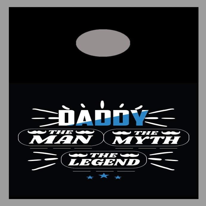 Lets Print Big Dad The Man Myth Legend Design B Corn Hole Decal Wrap
