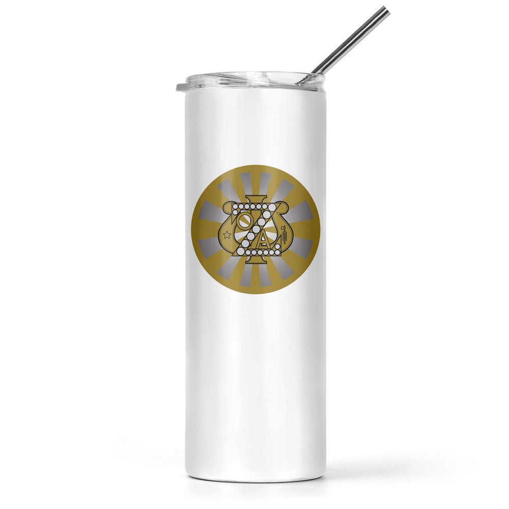 greeklife.store Zeta Psi Stainless Steel Skinny Tumbler 20 OZ, Vacuum Double Wall Insulated Tumbler Cup, Tumbler with Lid and Straw, Gift for Coffee Water Hot Cold Drinks (Zeta Psi - 1)