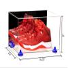 Better Display Cases Acrylic Shoe Pair Display Case - Large Rectangle Box with Mirror, Dark Blue Risers and Clear Base 15.25" x 12" x 9" (A082/V13) view 2