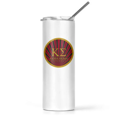 greeklife.store Kappa Sigma Stainless Steel Skinny Tumbler 20 OZ, Vacuum Double Wall Insulated Tumbler Cup, Tumbler with Lid and Straw, Gift for Coffee Water Hot Cold Drinks (Kappa Sigma - 6)