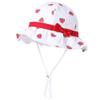 Jueshanzj Baby Girl Sun Hat Cotton Adjustable Chin Strap UPF 50+ Cherry Printed Strawberry White 2-5 Years view 1