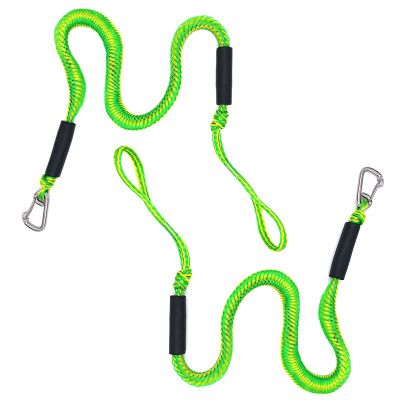 Bungee Dock Lines,4ft Boat Stretchable Dock Rope with Hook Jet Ski Marine Accessory for Power Boat,Kayak,Pontoon 2Pcs Green