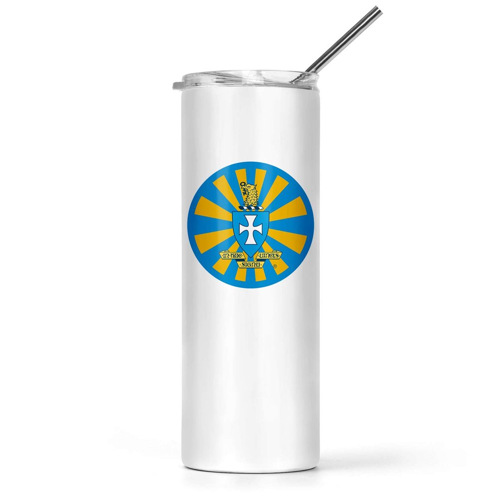 greeklife.store Sigma Chi Stainless Steel Skinny Tumbler 20 OZ, Vacuum Double Wall Insulated Tumbler Cup, Tumbler with Lid and Straw, Gift for Coffee Water Hot Cold Drinks (Sigma Chi - 16)