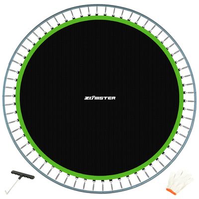 Zoomster Replacement Jumping Mat, Fits 14 ft Round Trampoline Frame with 72 V-Hooks, Using 5.5" Springs 150" Premium Trampoline Mat (Excluding Frame and Spring)