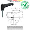 cyclingcolors Clamping Lever Male Adjustable Locking Handle knob Thread Machinery (M8x30mm) view 2