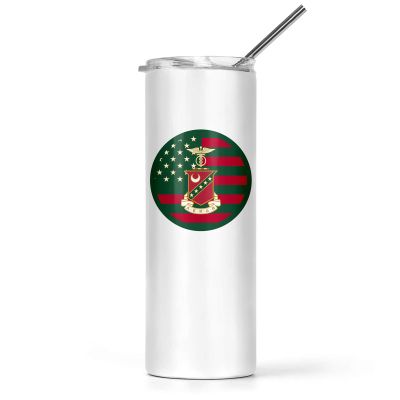 greeklife.store Kappa Sigma Stainless Steel Skinny Tumbler 20 OZ, Vacuum Double Wall Insulated Tumbler Cup, Tumbler with Lid and Straw, Gift for Coffee Water Hot Cold Drinks (Kappa Sigma - 3)