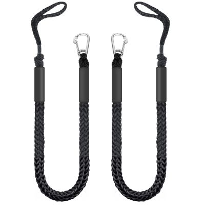Bungee Dock Lines with Clip Boat Accessories Mooring Rope with Foam Float Perfect for Jet Ski, SeaDoo, Yamaha WaveRunner, Kayak, Pontoon(4ft -5.5ft)-2 Pack