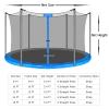 15FT Trampoline Replacement Safety Enclosure Net for 6 Straight Poles Round Frame, Breathable and Weather-Resistant with Adjustable Straps(NET ONLY) view 2