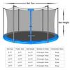 12 FT Trampoline Replacement Safety Enclosure Net for 6 Straight Poles Round Frame Trampolines, Breathable and Weather-Resistant with Adjustable Straps(NET ONLY) view 2