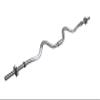 Ader 2-Piece Regular Threaded Super Curl Bar & Dumbbell Handles w/Star Lock Collars & 35lb Black Standard Weights Set view 2