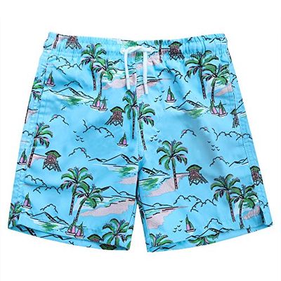 INGEAR Little Boys Quick Dry Swim Trunks UPF 50+ Beach Board Shorts Sizes 2T-14 Vibrant Patterns for Summer Adventures