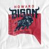 Howard University Official Shape Unisex Adult T-Shirt, White, 5X-Large view 2