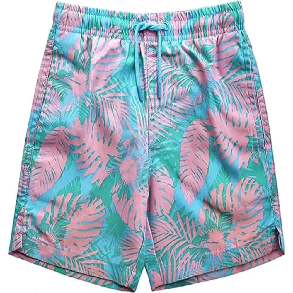 INGEAR Little Boys Quick Dry Swim Trunks UPF 50+ Beach Board Shorts Sizes 2T-14 Vibrant Patterns for Summer Adventures