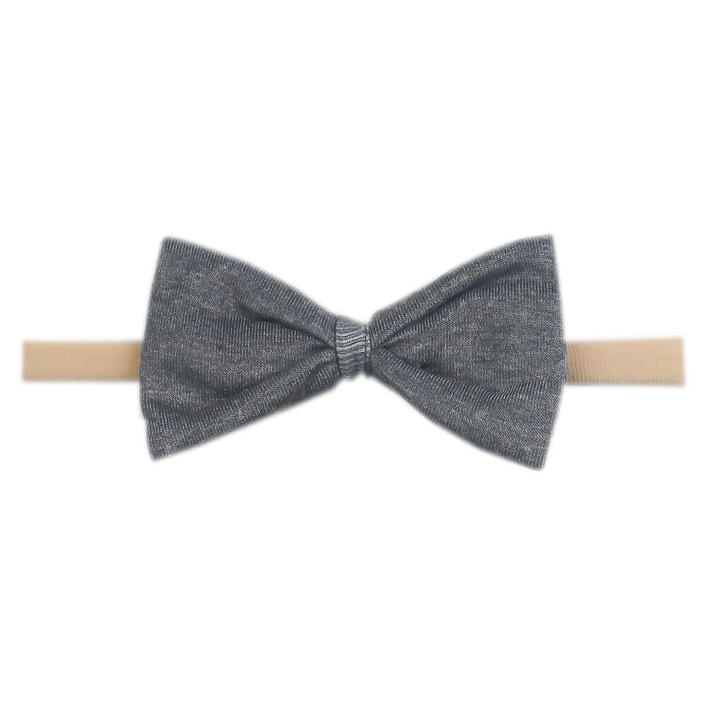 Copper Pearl Bowtie Baby Bow Slate