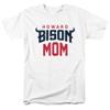 Howard University Official Mom Unisex Adult T-Shirt, White, 4X-Large view 1