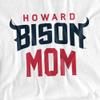 Howard University Official Mom Unisex Adult T-Shirt, White, 4X-Large view 2