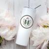 greeklife.store Delta Zeta Stainless Steel Skinny Tumbler 20 OZ, Vacuum Double Wall Insulated Tumbler Cup, Tumbler with Lid and Straw, Gift for Coffee Water Hot Cold Drinks (Delta Zeta - 4) view 3