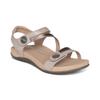 Aetrex Women's Jess Orthopedic Adjustable Quarter Strap Sandals - Comfort Memory Foam Fashion Flat Womens Sandals with Arch Support Smoke view 1