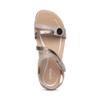 Aetrex Women's Jess Orthopedic Adjustable Quarter Strap Sandals - Comfort Memory Foam Fashion Flat Womens Sandals with Arch Support Smoke view 2
