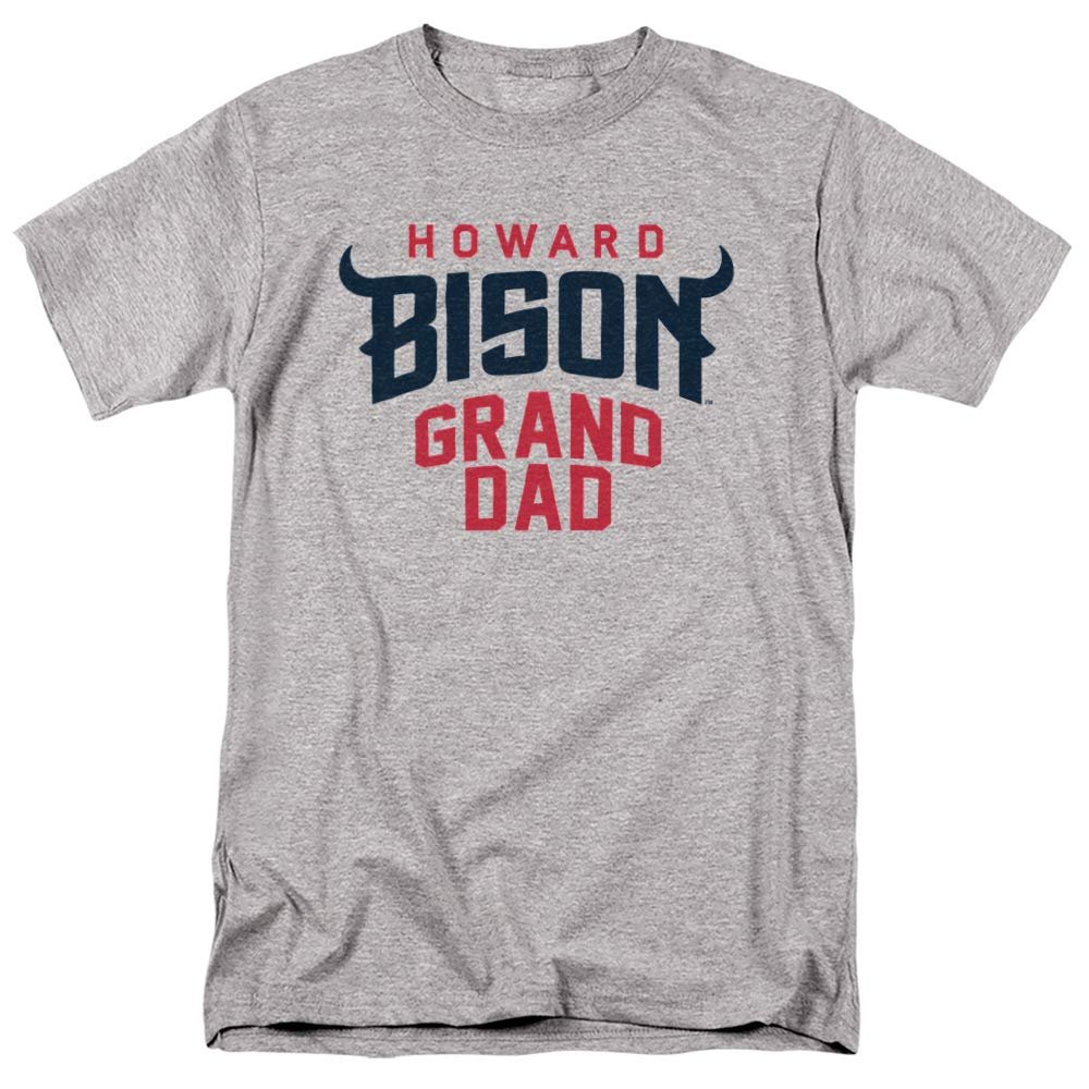 Howard University Official Grandpa Unisex Adult T-Shirt, Athletic Heather, 4X-Large