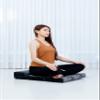 Leewadee Foldable Floor Mattress  2 in 1 Floor Meditation Mat for Yoga and Relaxation, Seating Futon with Kapok, 20 x 28 inches, Black White view 3