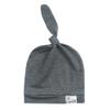 Copper Pearl Baby Beanie Hat Top Knot Stretchy Soft Slate view 1