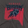 Howard University Official Shape Unisex Adult T-Shirt, Charcoal, 5X-Large view 2