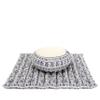 Leewadee Meditation Cushion Set  1 Round Zafu Meditation Pillow and 1 Square Roll-Up Zabuton Meditation Mat, Pillows Bundle Filled with Eco-Friendly Kapok, Blue White view 1