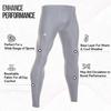 CompressionZ Men's Compression Pants for Workout, Sports|Base Layer Running Tights Leggings (Gray, 3X-Large) view 3