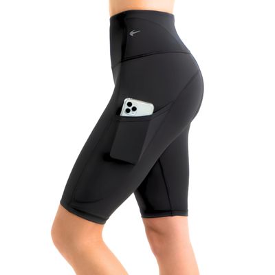CompressionZ Women's Compression High Waisted Biker Shorts - Tummy Control, Athletic, Gym, Running, Yoga, Workouts 10" Black 2X-Large