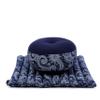Leewadee Meditation Cushion Set  1 Small Zafu Yoga Pillow and 1 Small Roll-Up Zabuton Mat Filled with Kapok, Blue White view 1