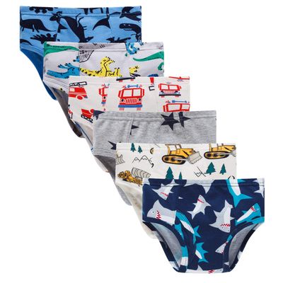 Boboking Little Boys Briefs Dinosaur Truck Toddler Kids Underwear (Pack of 6) 2T