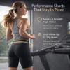 CompressionZ Women's Compression High Waisted Biker Shorts, Tummy Control for Workouts 10" Black Small view 3
