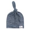 Copper Pearl Baby Beanie Hat Top Knot Stretchy Soft Denim view 1