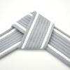 1.5inch Striped Webbing Blue-Gray & White Soft Webbing Knit Tape Ribbon Trim 38mm Width Webbing for Bag Strap Dog Collar Webbing by The Yard view 4