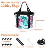 RAYMACE Bicycle Basket Dog Bike Handlebar Basket Front,Folding Detachable Quick Release Easy Install,Cycling Picnic Bag (Pink Palm Leaf) view 4